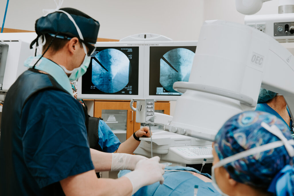 Dr.BrianMcClure-Pain-Management-Specialist-performs-radiofrequency-rhizotomy